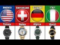 World Most Famous Watch Brand&#39;s From Different Countries!