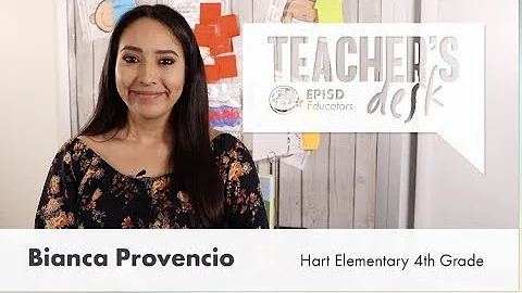 Teacher's Desk Bianca Provencio Hart Elementary