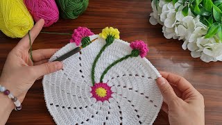 So Beautiful And So Easy  How To Crochet a Coaster Supla ✔ Çok Kolay Tığ İşi Supla Bardak Altlığı.