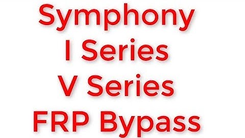 Symphony v150 Frp unlock