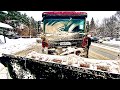 Уборка снега на пяти Снегоуборочных машинах по трассе М7#Трактористмихалыч