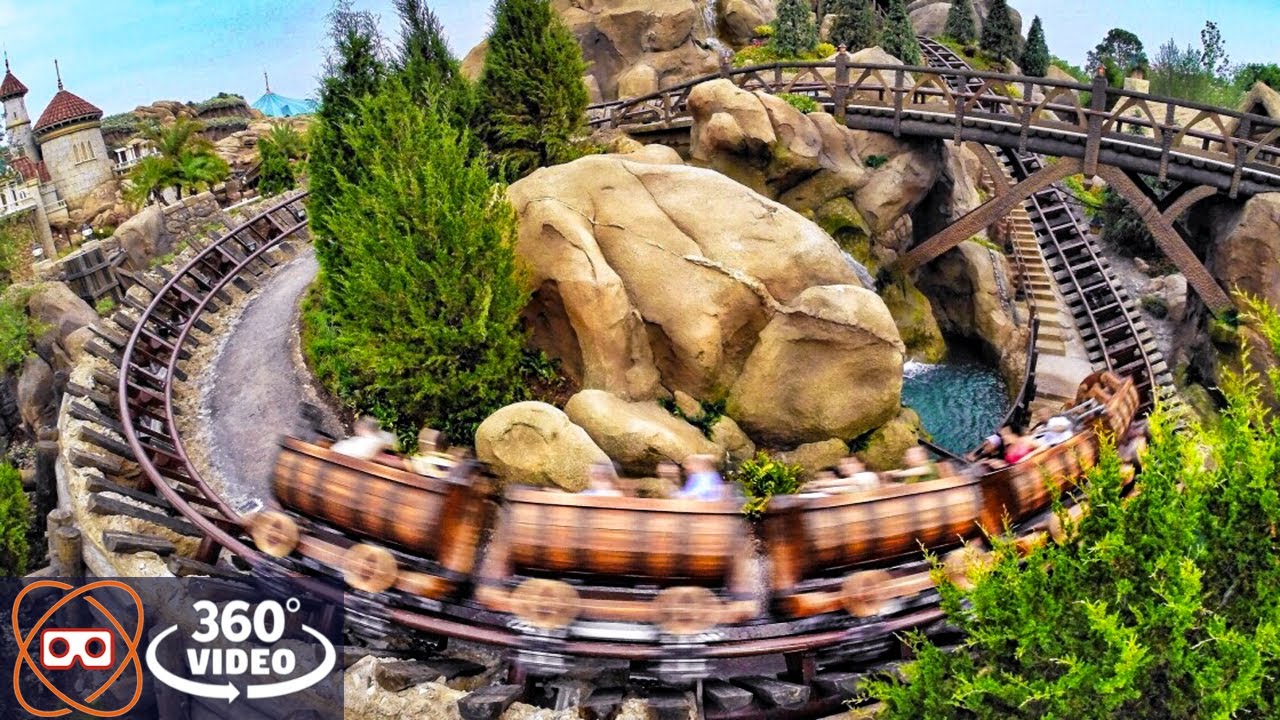 [360] Magic Kingdom Seven Dwarfs Mine Train Rollercoaster | Disney World