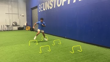 Single Leg Hurdle Hop to  Lateral Bound