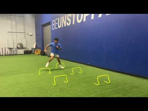Single Leg Hurdle Hop to  Lateral Bound