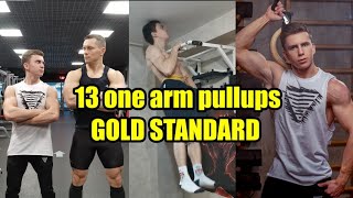 13 one arm pullups with GOLD STANDARD 13 подтягиваний на одной руке по Алексею Шредеру