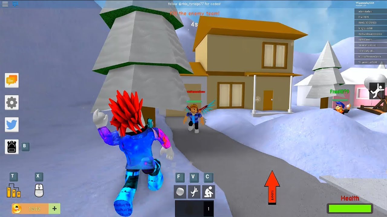 Roblox Snow Ball Fighting Simulator Android Gameplay 1 Youtube