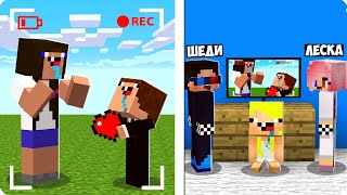 НУБ ШЕДИ ЛЕСКА НУБИК И БРОК MINECRAFT, влюбился в девушку нуба в майнкрафт.