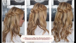 Halboffene Frisur für besonderen Anlass oder Alltag ♥ zart und romantisch ♥ TUTORIAL