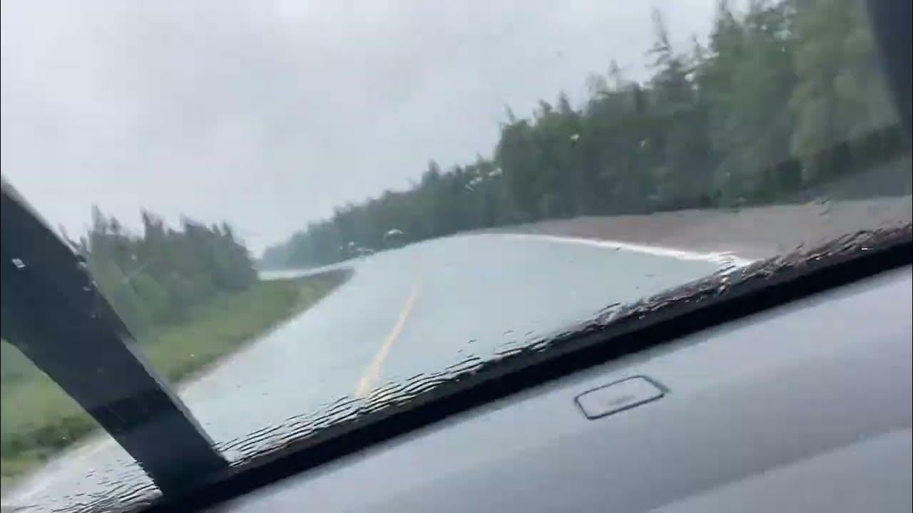 Short timelapse of the Bay d’Espoir highway forest fire (Route 360) on