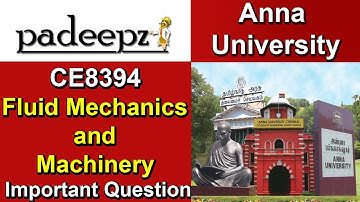 CE8394 Fluid Mechanics and Machinery Important Questions | Anna University | Padeepz