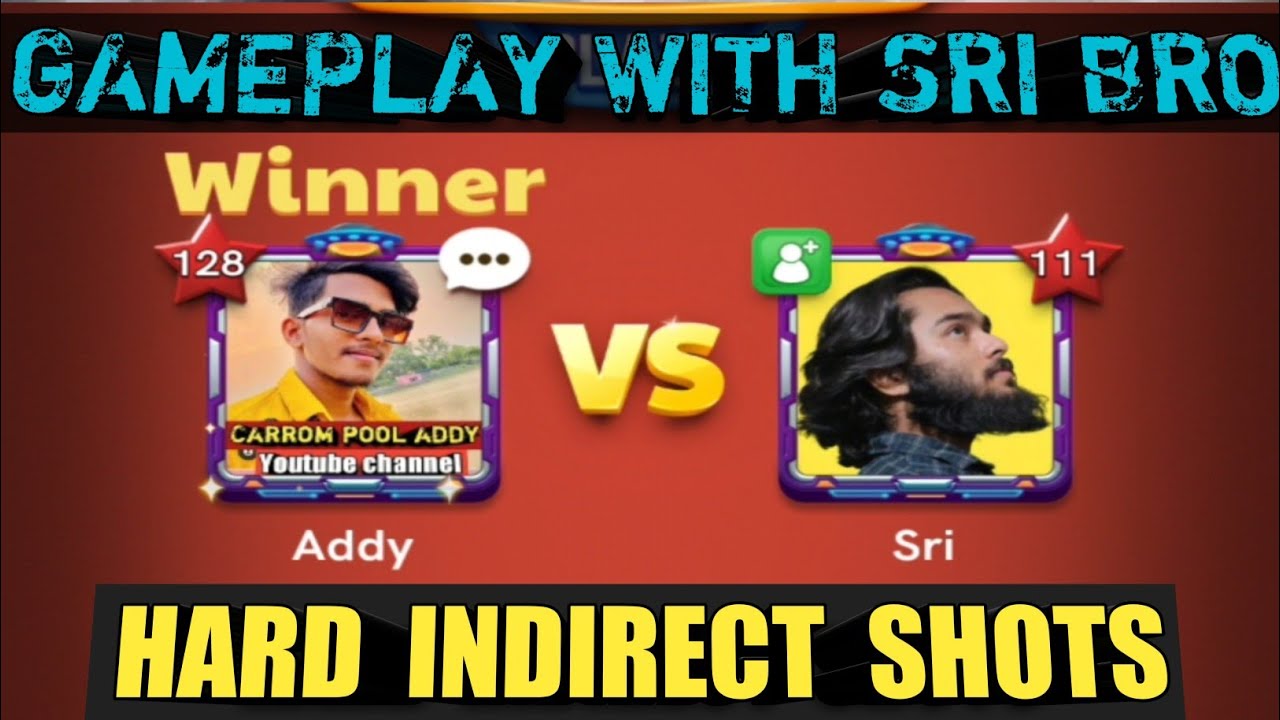 Gameplay with (sri) carrom world gaming😱 | Hard indirect trickshots gameplay😜 | carrom pool miniclip