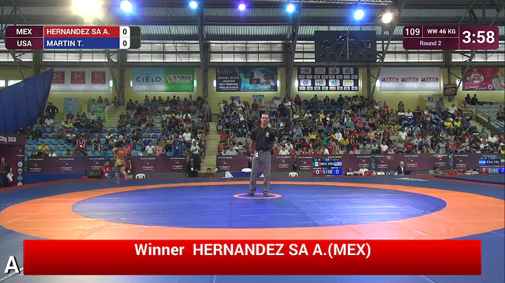 Round 2 WW - 46 kg: A. HERNANDEZ SA (MEX) v. T. MARTIN (USA)