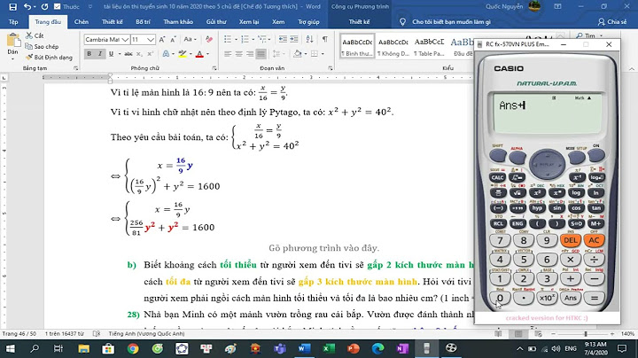 Bài toán thực tế đường chéo ti vi năm 2024