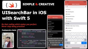 UISearchBar in iOS with Swift 5