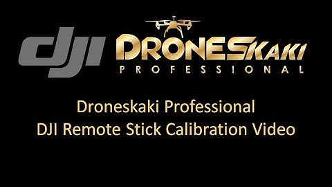 DJI Remote Stick Calibration Video | Droneskaki Support