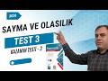 Sayma ve Olasılık - 3 | Kazanım Testi - 3 | Bilgisarmal TYT Matematik Soru Bankası 2025 - 2026