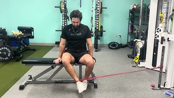 Seated Hip Internal Rotation With Band