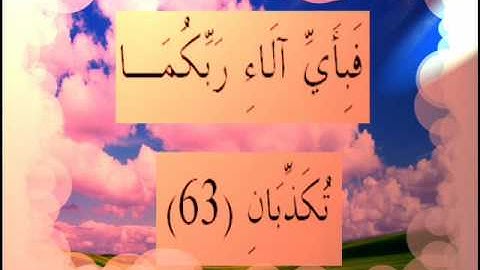 القران الكريم سورة الرحمان الأية  63