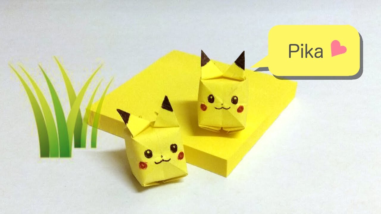 Pikachu Sticky Note Origami YouTube