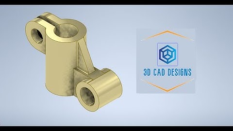 Autodesk Inventor Tutorial: How to Design a 3D Part using Extrude, Extrude Cut, Fillet, Plane,...