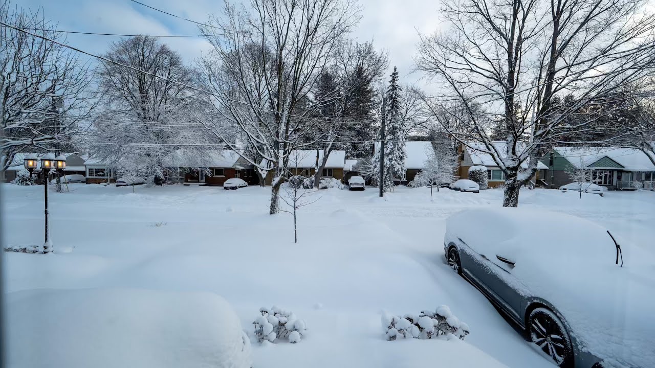 Snow Storm in Kitchener, Canada Time Lapse 4K YouTube