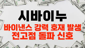 시바이누 바이낸스 강력 호재 발생 전고점 돌파 신호