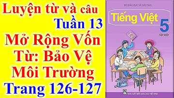 Tiếng Việt Lớp 5 Tuần 13 Luyện Từ Và Câu – Mở Rộng Vốn Từ Bảo Vệ Môi Trường – Trang 126 - 127