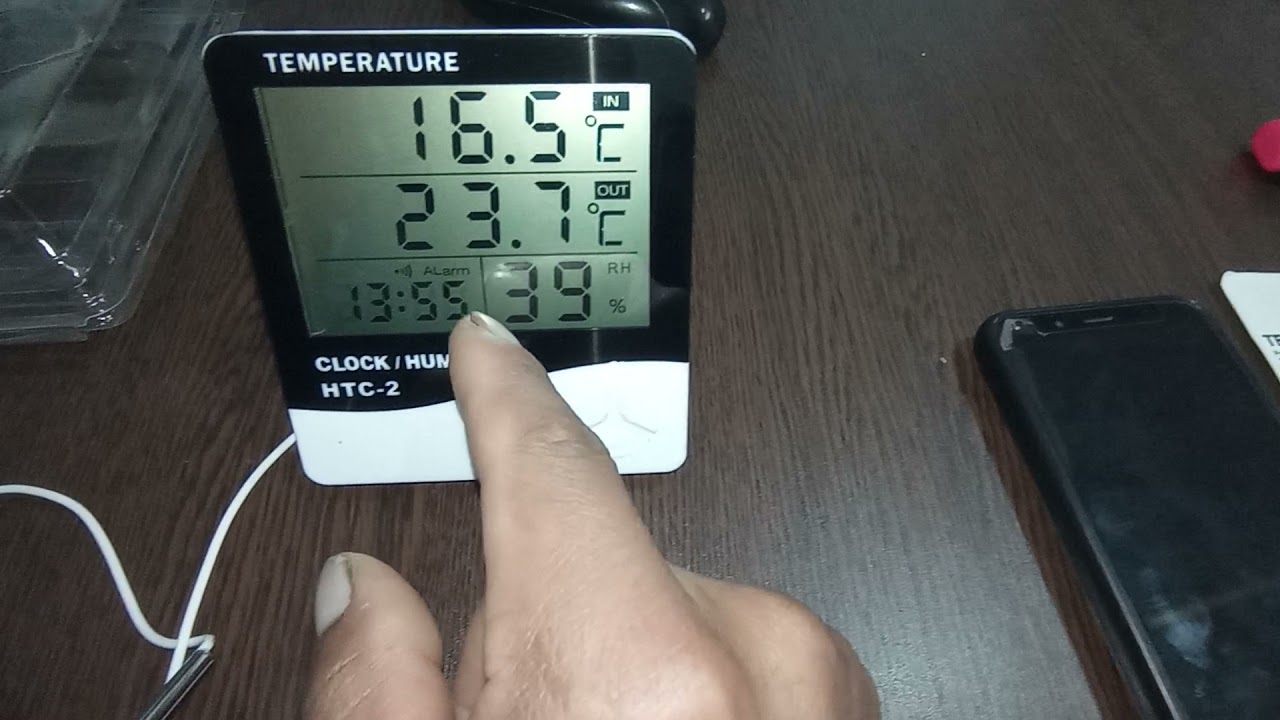 Reloj Despertador Medidor de Temperatura y Humedad Digital HTC-2 - EPY  Electrónica Bolivia