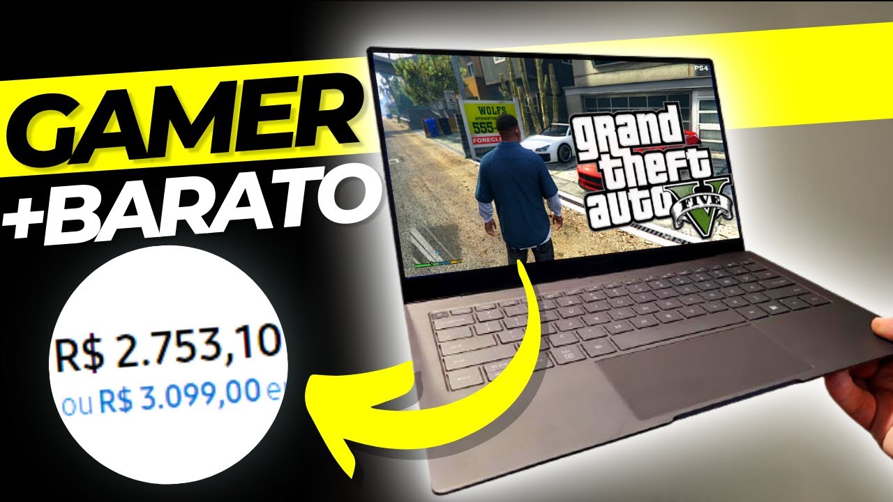 5 Melhores Notebooks Gamer MAIS BARATO para Jogos, Programar e