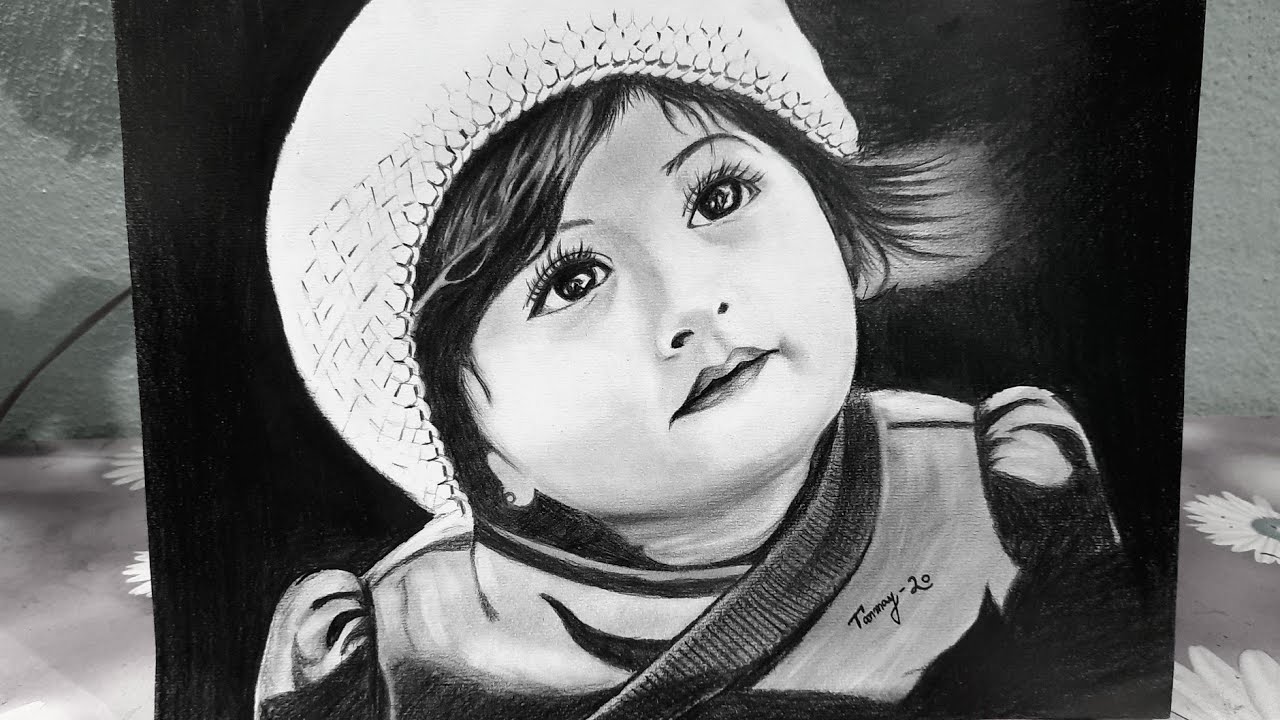 How to draw a Baby | Baby Drawing | EASY WAY TO DRAW A REALISTIC BABY FACE | #pencil - YouTube