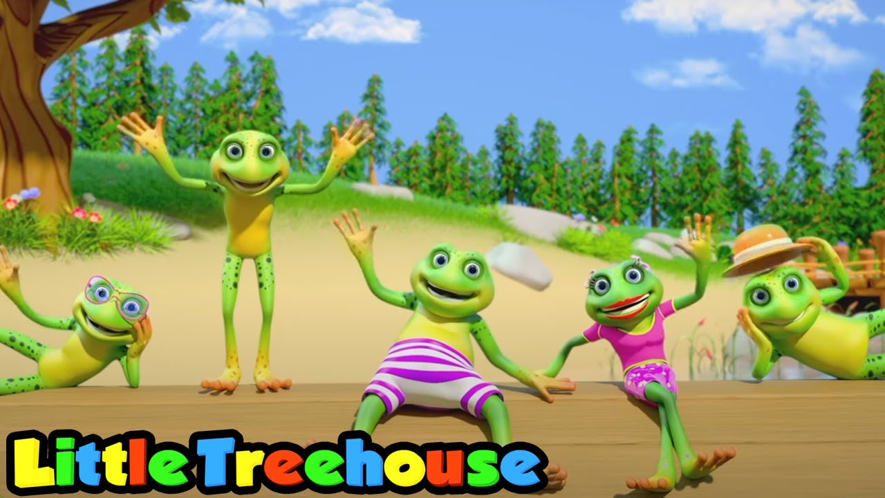 Lima sedikit berbintik katak | Bayi sajak | Little Treehouse Indonesia | Kartun anak anak