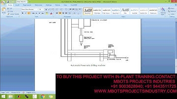 DESIGN AND FABRICATION OF  AUTOMATIC PNEUMATIC DRILLING MACHINE MECHANICAL PROJECT-MBOTS PROJECT