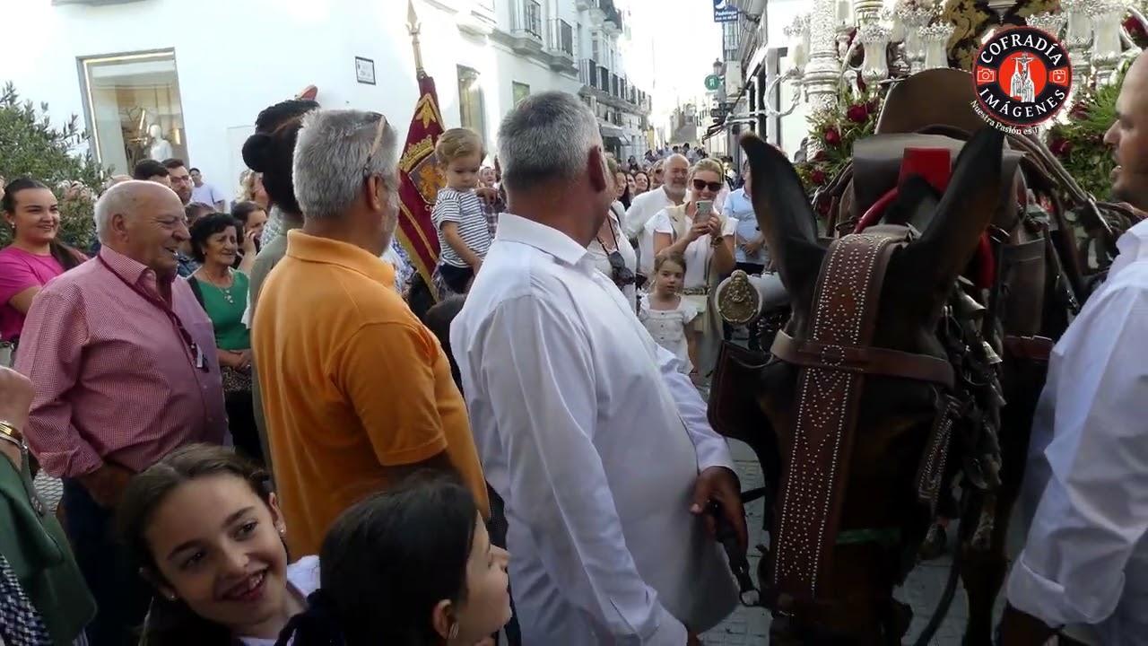 GLORIAS 2023 - LLEGADA DE LA HERMANDAD DEL ROCÍO DE CHICLANA DE LA FRONTERA