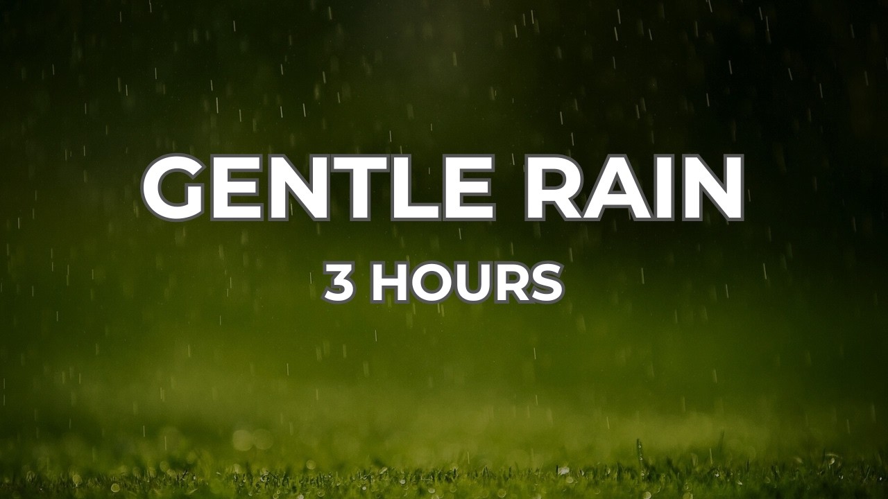 Gentle Rain for Anxiety (Black Screen) – 3 Hours for Calm & Deep Sleep