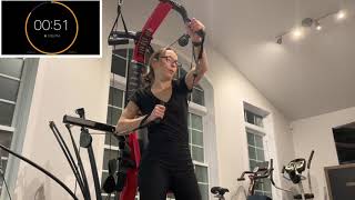 Bowflex PR3000 home gym full body workout 25 x 60 seconds training no repeats
