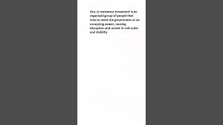 What Is Resistance Movement?