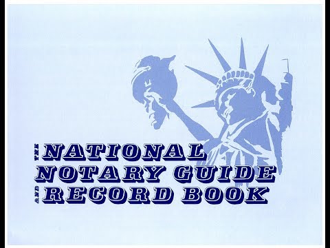 NATIONAL NOTARY RECORD BOOK FOR NOTARY PUBLIC