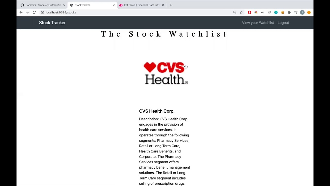 Stock Watchlist - Ruby Sinatra -CRUD -MVC - YouTube