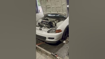 EG Civic Stock K20 Turbo 16 psi Dyno Pull #turbo #kseries #dyno #civic #eghatch