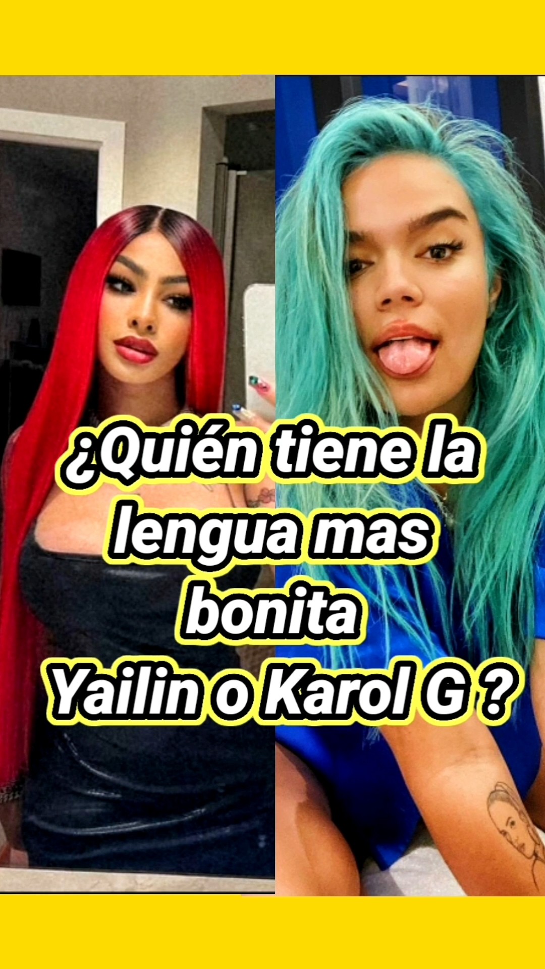 ¿Quién tiene la lengua más bonita Yailin o Karol G? #karolg #Yailin
