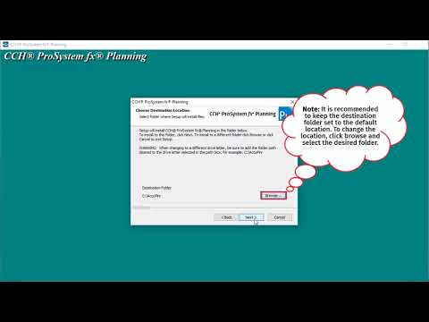 CCH® ProSystem fx® Planning - Installing Planning