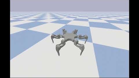 Hexapod Gait Evolvled with HyperNEAT