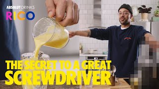 The World’s Best Screwdriver | Absolut Drinks With Rico