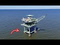 Fishing giant gas rigs in the gulf was lights out