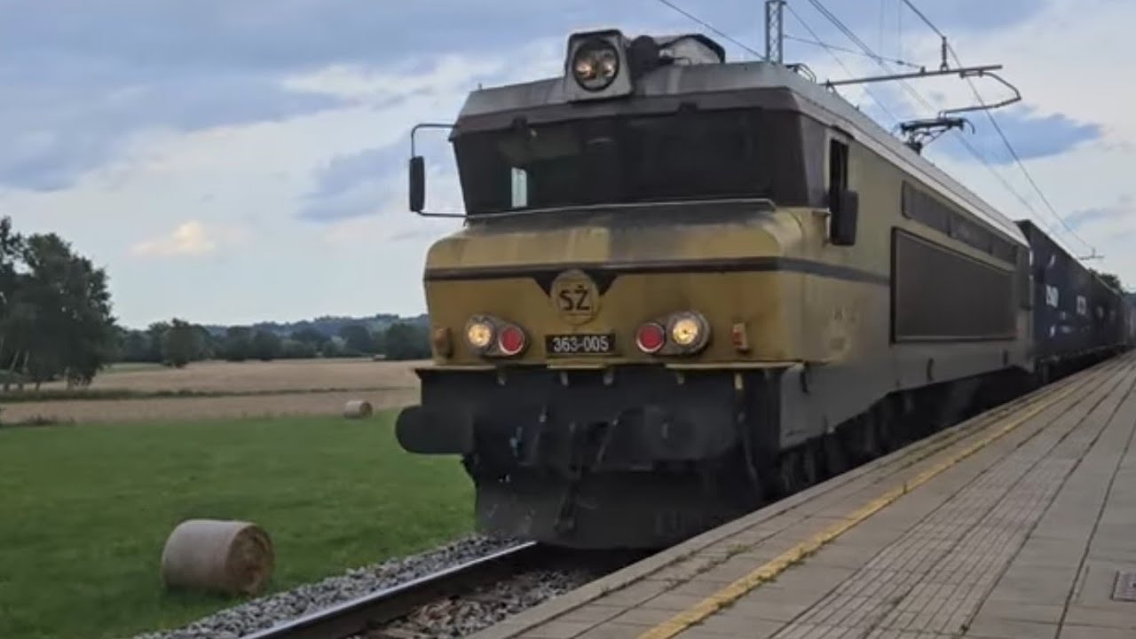 Train mix at Ljutomer & Ljutomer mesto station- (nice views from beautiful Ljutomer mesto station)