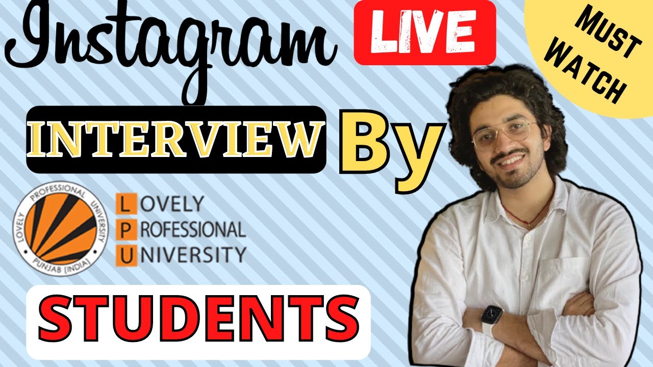 Instagram Live Interview By LPU Students of Aman Bhaiya  |