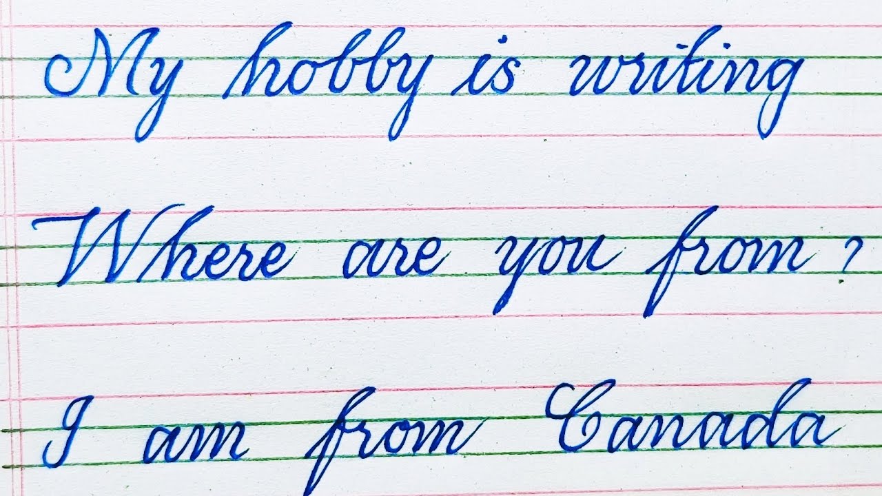 CURSIVE WRITING PRACTICE IN SIMPLE SENTENCES/ CURSIVE WRITING TUTORIAL/ ABCD 