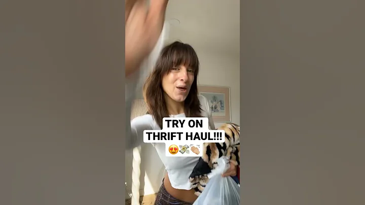 trying on my THRIFT STORE FINDS!!! #shorts