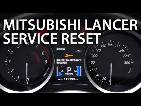 How to reset service in Mitsubishi Lancer X (routine maintenance required reminder)