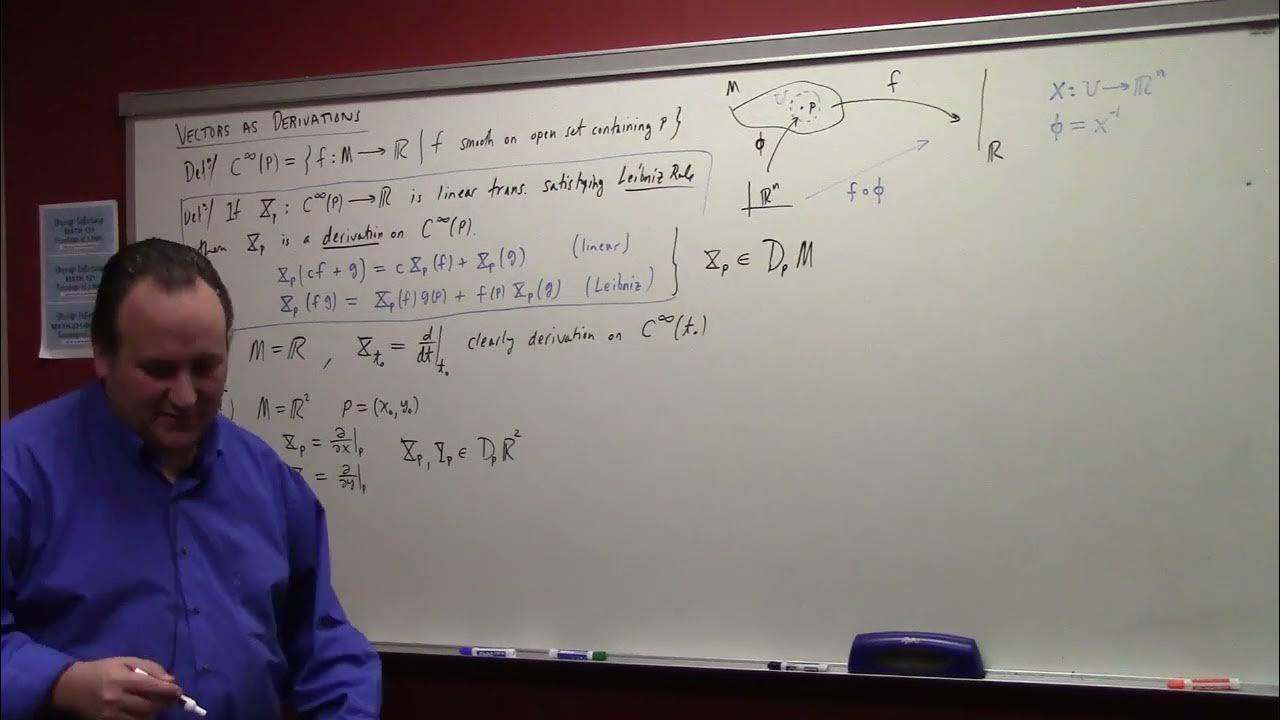 Advanced Calculus derivations and partial derivatives defined on manifold, 102623 part 1